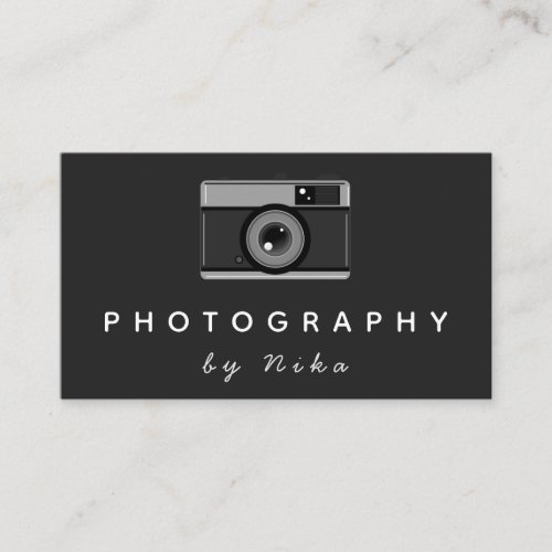 Retro Camera Old Fashioned Add Your Social Media   Business Card