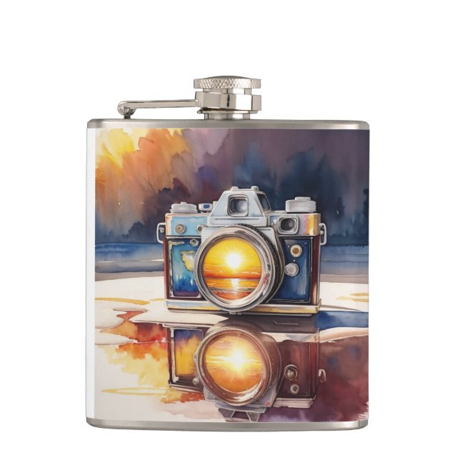 Retro Camera on Your Pocket #1 Flask (Front)
