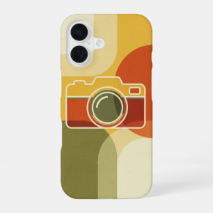 Retro Camera Outline iPhone 16 Case