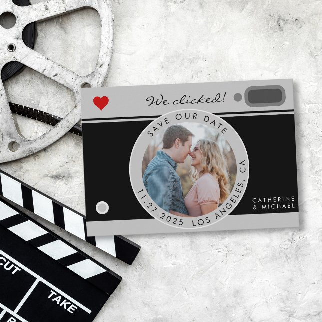 Retro Camera Photo Wedding Unique Save The Date (Creator Uploaded)