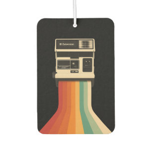 Retro Camera with Rainbow Print Air Freshener