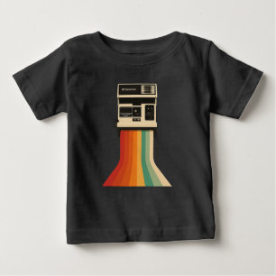 Retro Camera with Rainbow Print Baby T-Shirt