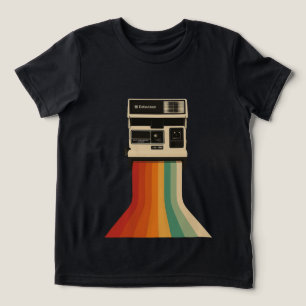 Retro Camera with Rainbow Print Tri-Blend Shirt