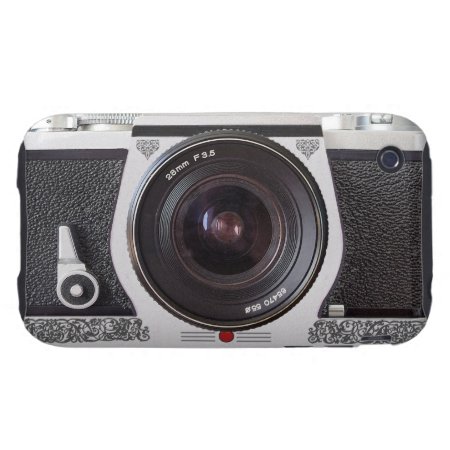 Retro Camera With Scroll On Chrome Iphone 3 Tough Tough Iphone 3 Cover