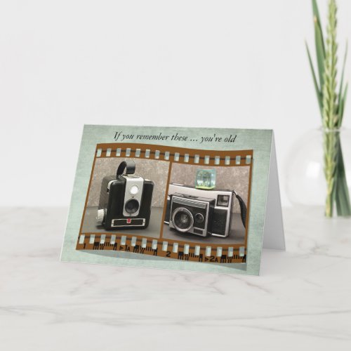 Retro Cameras for Birthday Card
