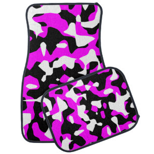RETRO CAMO CAR MATS PINK