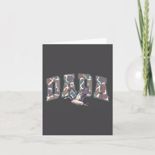 Retro Camo Duck Hunting Dada 1st Birthday Family M Card