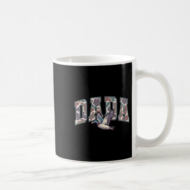 Retro Camo Duck Hunting Dada 1st Birthday Family M Coffee Mug (Right)