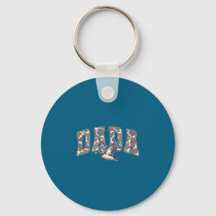 Retro Camo Duck Hunting Dada 1st Birthday Family M Keychain