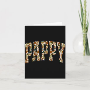 Retro camo pappy camouflage papa grandfather card