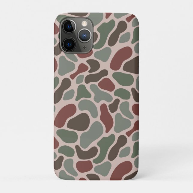 Retro Camo (red green) Case-Mate iPhone Case (Back)