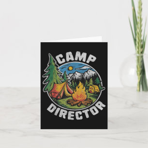 Retro Camp Director Camping Summer Camp Funny Camp Card