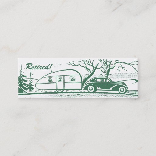Customizable Retro Camper Calling Card Business Cards