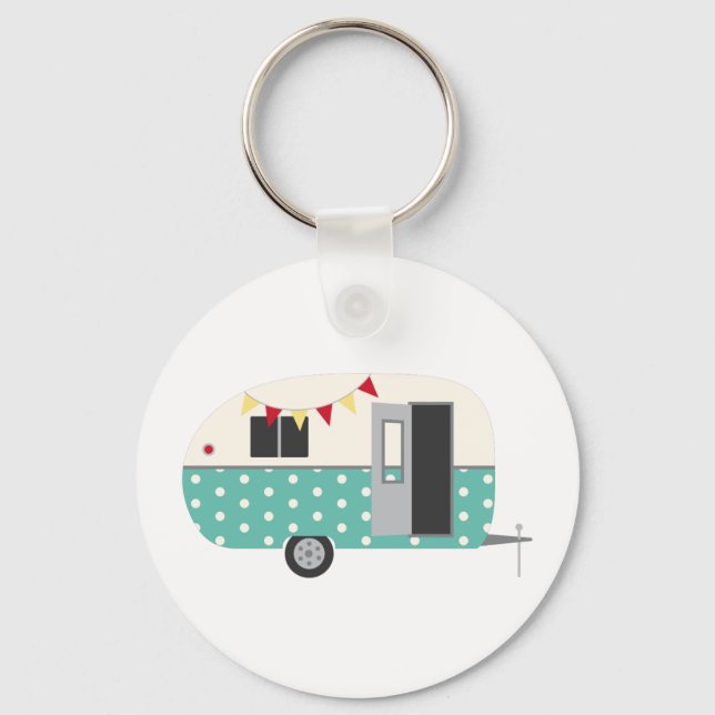 Retro Camper Keychain (Front)