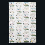 Retro Camper Motorhome RV Vanlife White Kitchen Towel<br><div class="desc">Decorate your kitchen with this cool towel with an RV,  trailer,  campervan and truck camper. Makes a great housewarming or anniversary gift! 
You can customize it and add text too.
Check my shop for lots more colors and patterns plus matching kitchen stuff!</div>