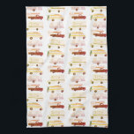 Retro Camper Motorhome RV Vanlife White Red Yellow Kitchen Towel<br><div class="desc">Decorate your kitchen with this cool towel with an RV,  trailer,  campervan and truck camper. Makes a great housewarming or anniversary gift! 
You can customize it and add text too.
Check my shop for lots more colors and patterns plus matching kitchen stuff!</div>