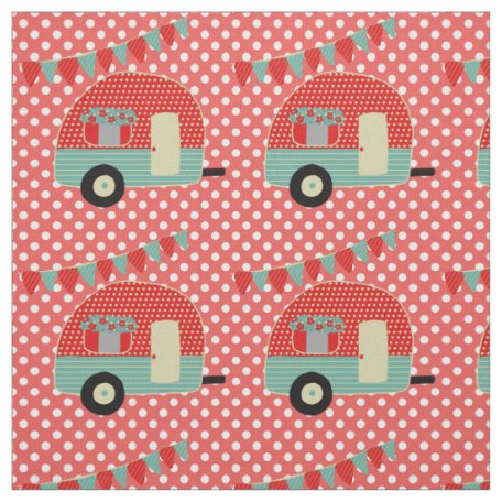 Vintage Camper Fabric | Zazzle