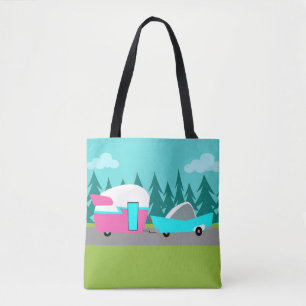 Retro Camper / Trailer All-Over Print Tote Bag