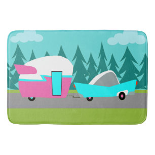Retro Camper / Trailer and Car Bath Mat
