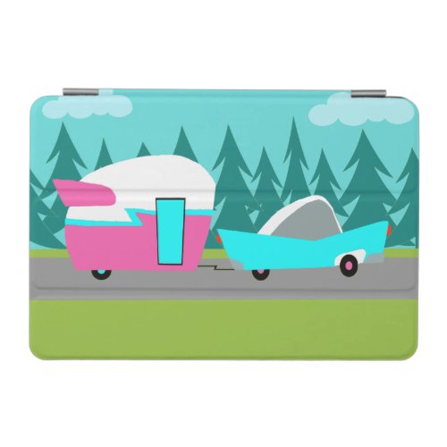 Retro Camper  Trailer and Car iPad Mini Cover
