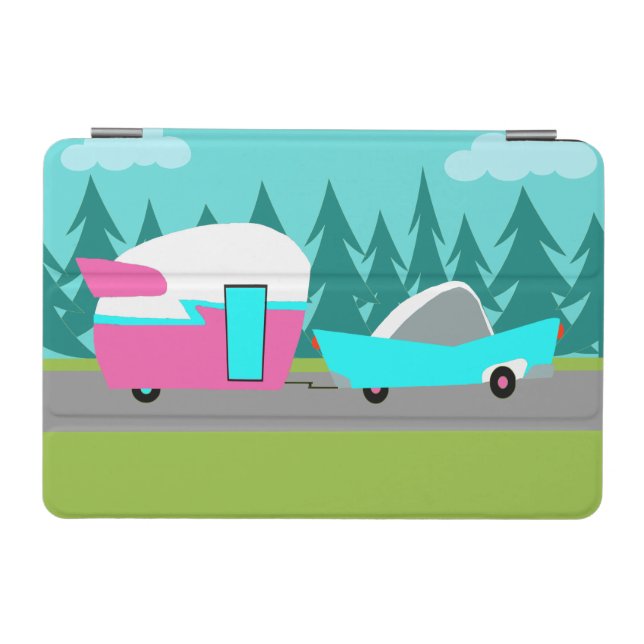 Retro Camper / Trailer and Car iPad Mini Cover (Horizontal)