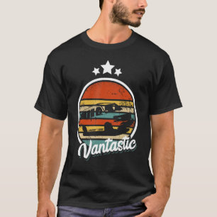 Retro Camper Van Life Vantastic - Vintage Vanlife T-Shirt