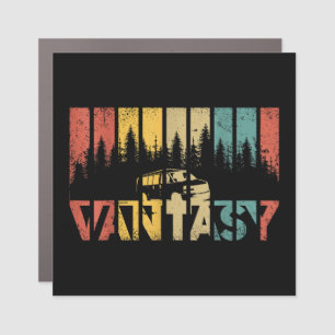 Retro Camper Van Life - Vintage Vanlife Car Magnet