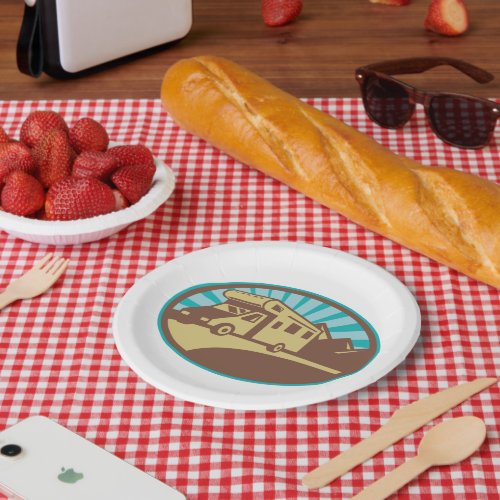 Retro Campervan Paper Plates