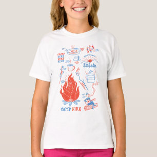 Retro Campfire Adventure – Funny Camping Activitie T-Shirt