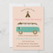 Retro, Camping Birthday Invite- Special Bday Invitation (Front)
