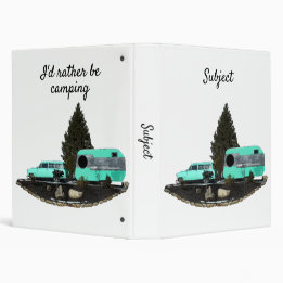 Retro Camping Car Trailer Binder