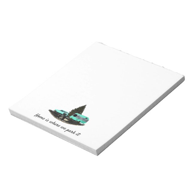 Retro Camping Car Trailer Notepad (Rotated)