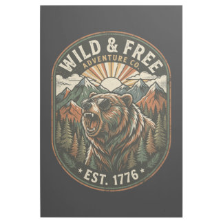  Retro Camping Hiking Outdoor Nature Lover Design Gallery Wrap