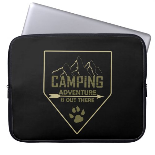 retro camping  laptop sleeve