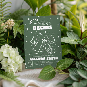 Retro Camping Let Adventure Begins Invite