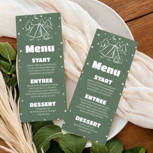 Retro Camping Let Adventure Begins Menu 4x9