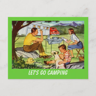 Retro CAMPING RALLY Vintage Campers Invitation
