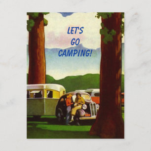 Retro CAMPING RALLY Vintage Campers Invitation