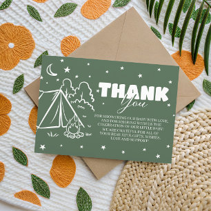 Retro Camping Shower Thank You Card