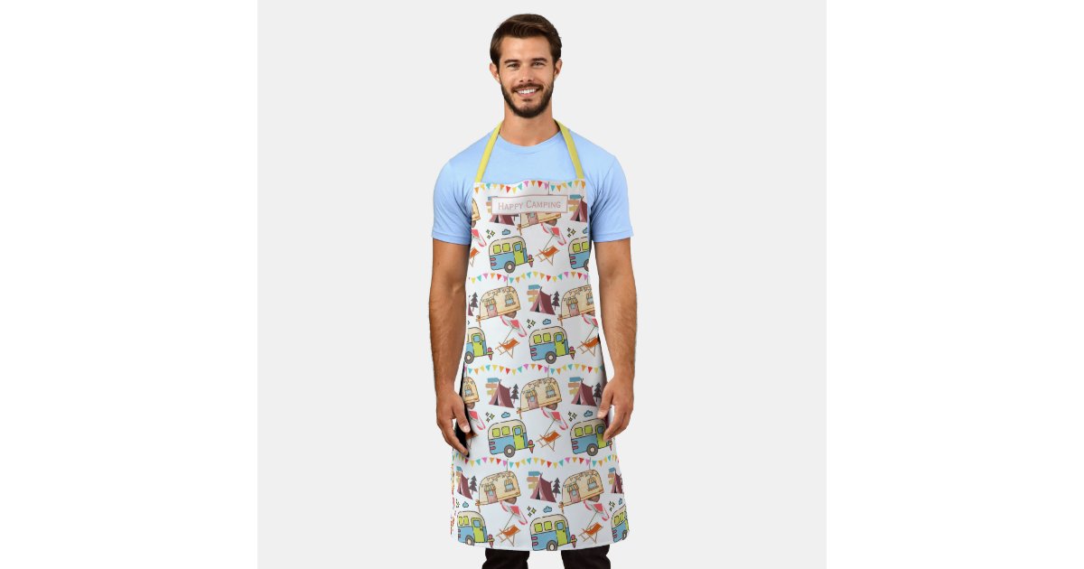 Retro Camping theme Apron | Zazzle