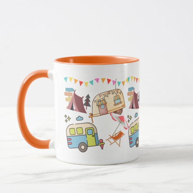 Retro Camping theme Mug (Left)