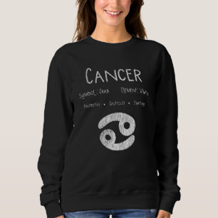Retro Cancer Zodiac Sign Gift for Astrology Lover Sweatshirt