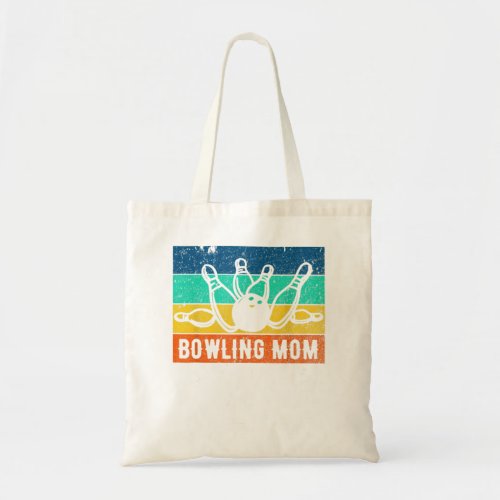 Retro Candlepin Bowling Mom _ Vintage Bowling Mom  Tote Bag