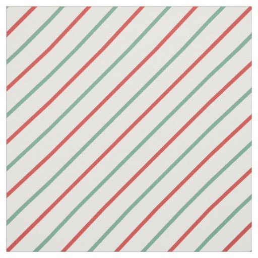 Retro Candy Cane Christmas Stripes Red Green Fabric