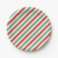 Retro Candy Cane Christmas Stripes Red Green