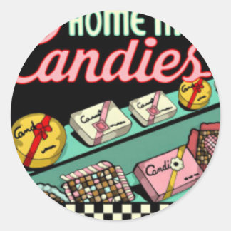 Retro Candy Classic Round Sticker