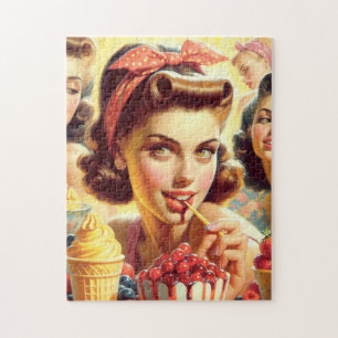 Retro Candy Girls Jigsaw Puzzle