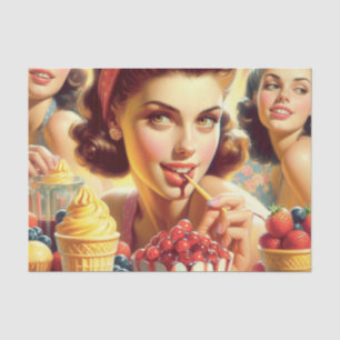 Retro Candy Girls Tissue Paper