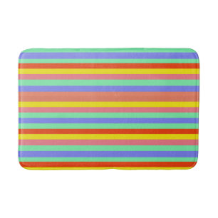 Retro Candy Stripes Bath Mat