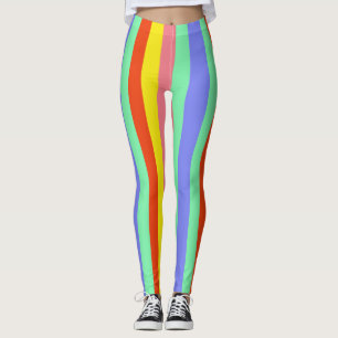 Retro Candy Stripes - One Love Leggings